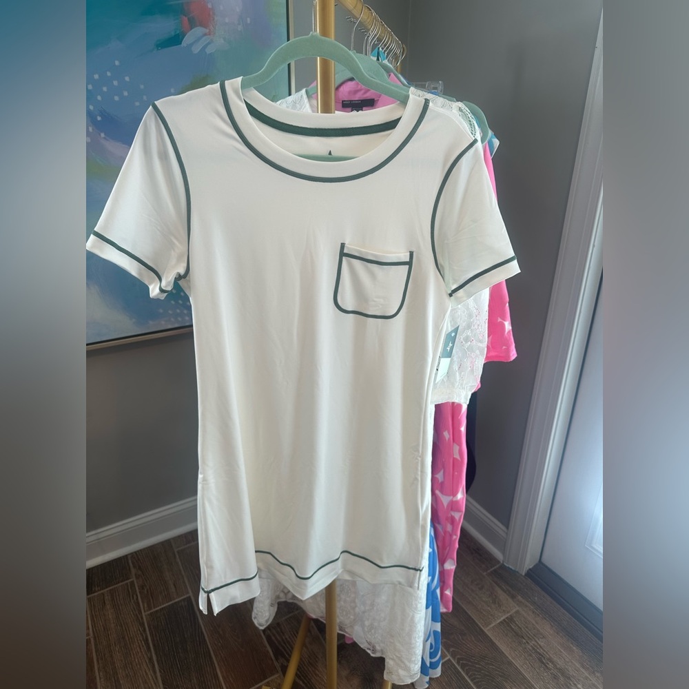 NWT-Tuckernuck Sport White and Green Athletic Dress
